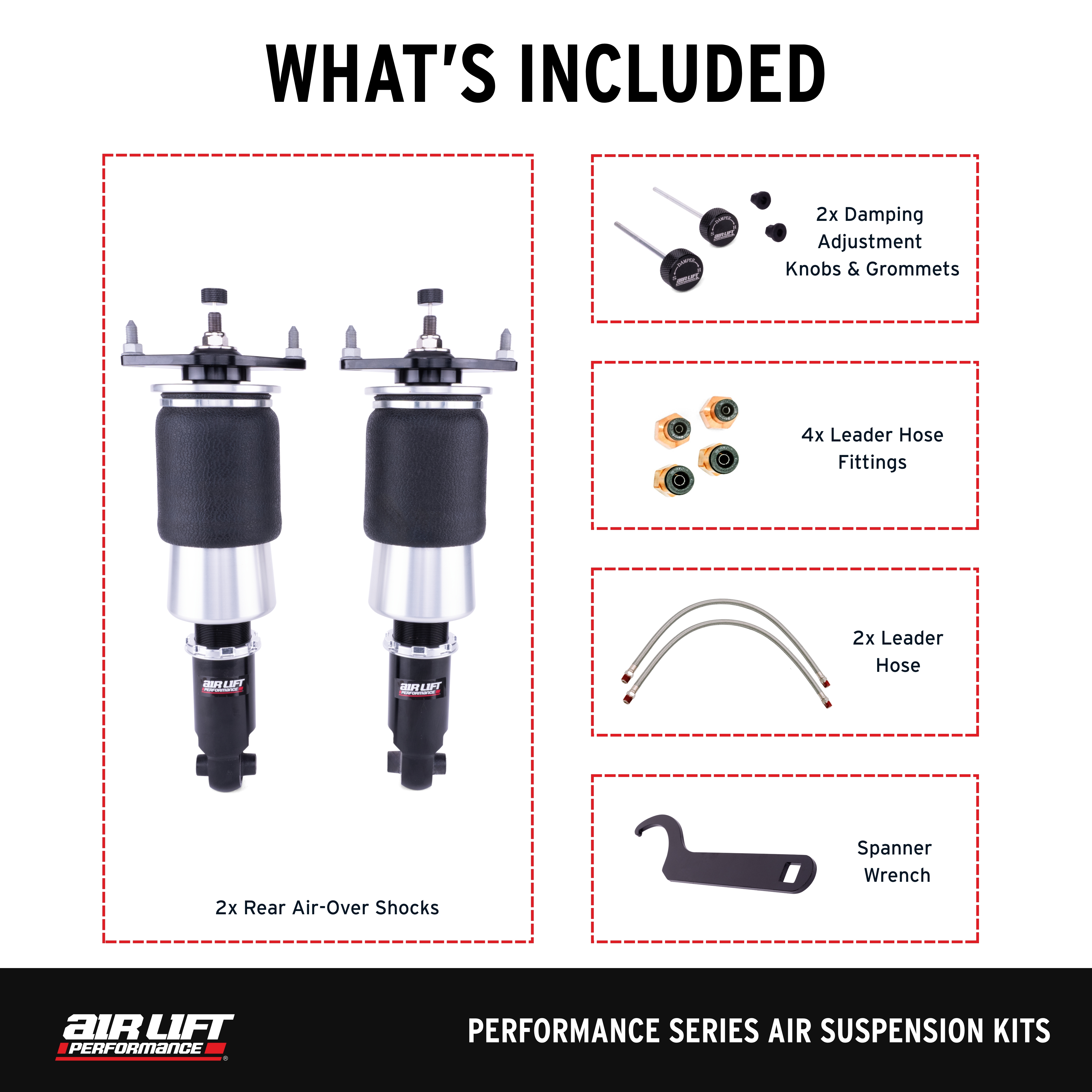 Air Lift Performance 76501 Air Lift Performance Rear Air Spring Suspension Kit